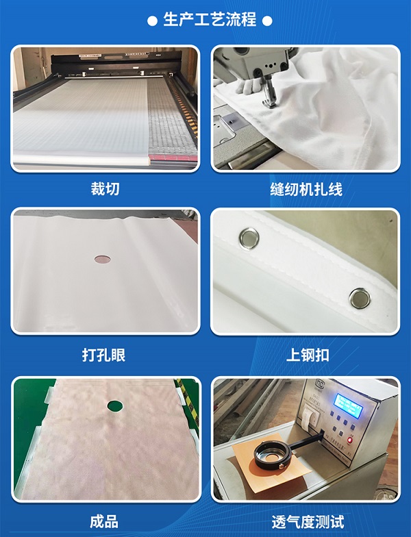 板框滤布，生产工艺流程
